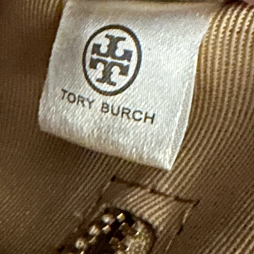 Tory Burch Leather Marion Whipstitch Crossbody Bag with Leather/Gold Chain Strap